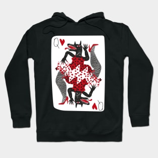 Wolf Queen of Hearts Hoodie